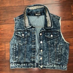 Forever 21 Premium Denim Vest Jacket